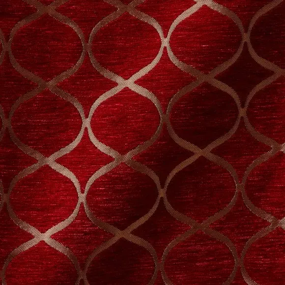 Made to Measure Curtains - Rosso, Trellis Pattern