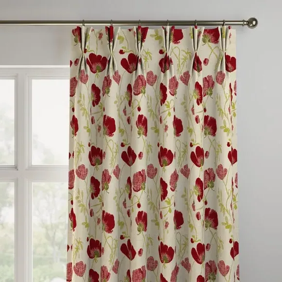 Made to Measure Curtains - Rouge, Floral