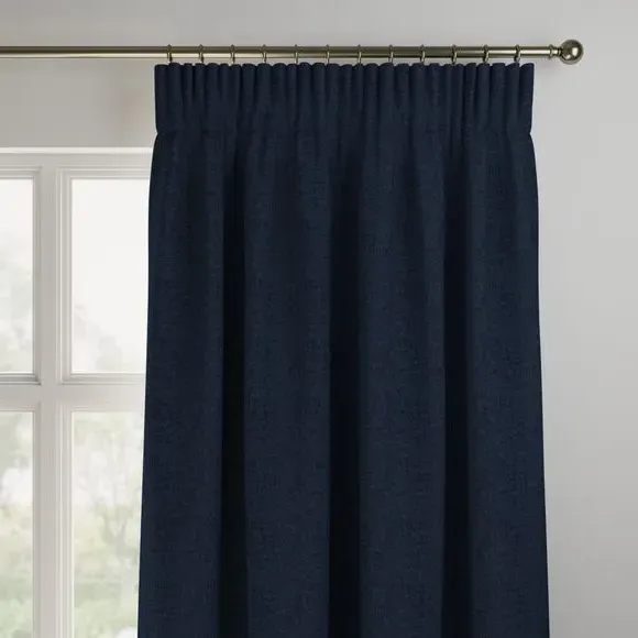 Made to Measure Curtains - Royal Blue, Jacquard