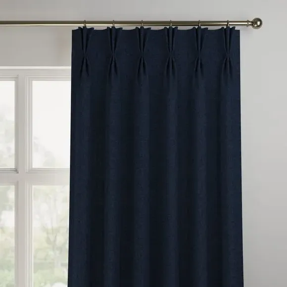 Made to Measure Curtains - Royal Blue, Jacquard