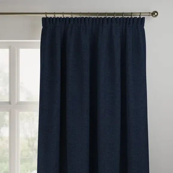 Made to Measure Curtains - Royal Blue, Jacquard
