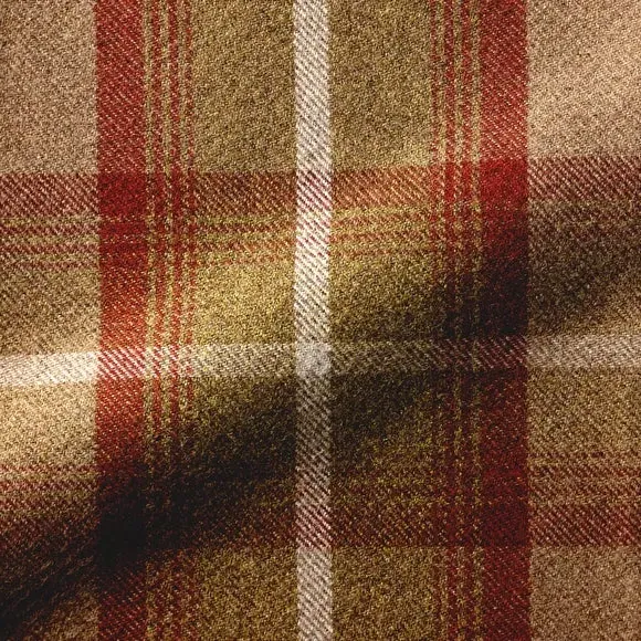 Made to Measure Curtains - Rust, Check Pattern