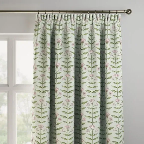 Made to Measure Curtains - Sage, Cotton
