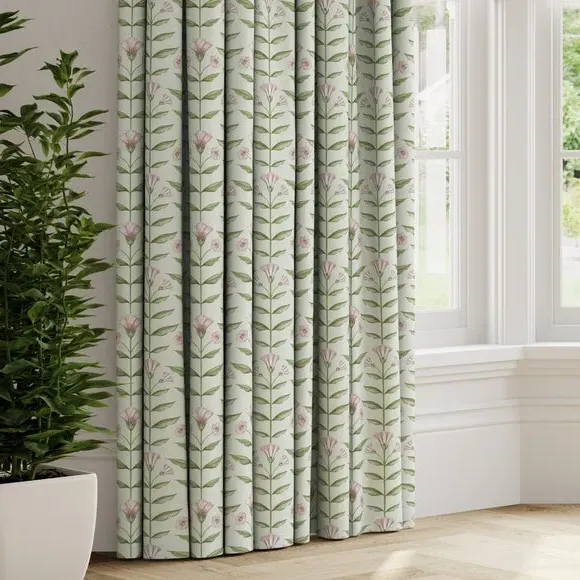 Made to Measure Curtains - Sage, Cotton