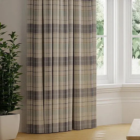 Made to Measure Curtains - Seafoam, Check Pattern image