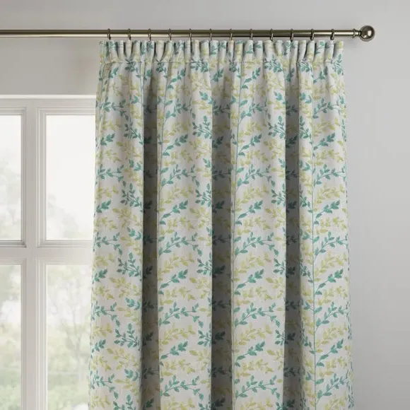 Made to Measure Curtains - Sky, Cotton Blend