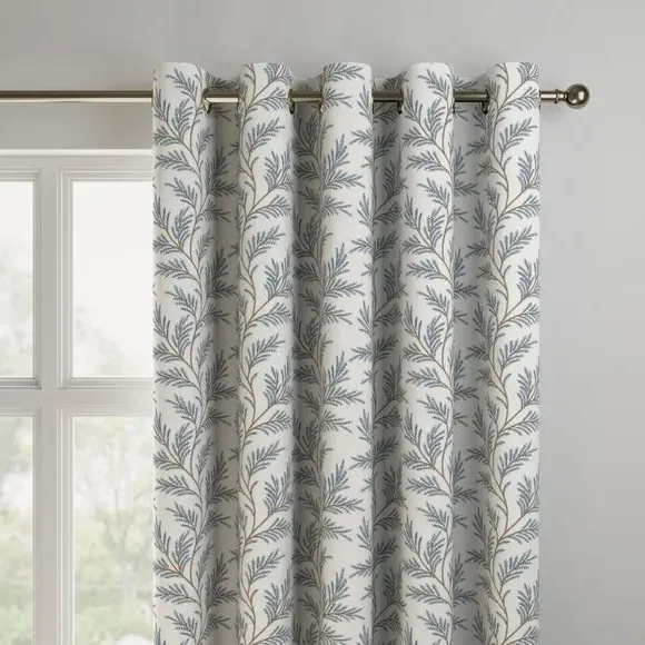 Made to Measure Curtains - Stone Blue, Polycotton