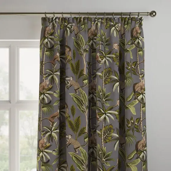 Made to Measure Curtains - Stone, Printed