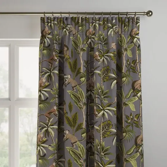 Made to Measure Curtains - Stone, Printed
