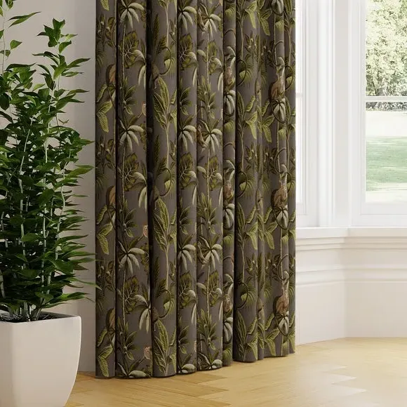 Made to Measure Curtains - Stone, Printed