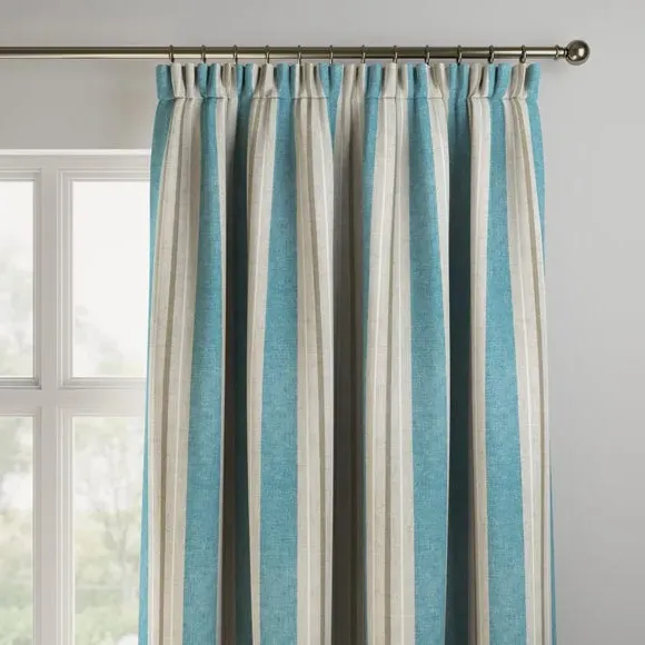 Made to Measure Curtains Striped - Blue