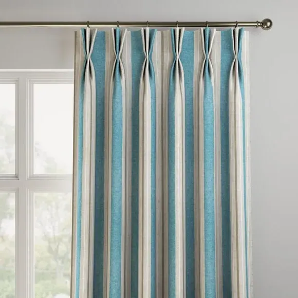 Made to Measure Curtains Striped - Blue