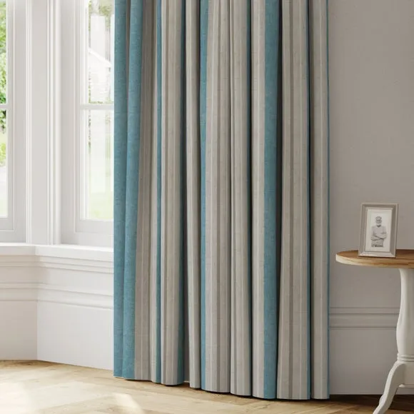 Made to Measure Curtains Striped - Blue