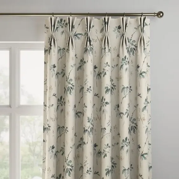 Made to Measure Curtains - Teal, Floral