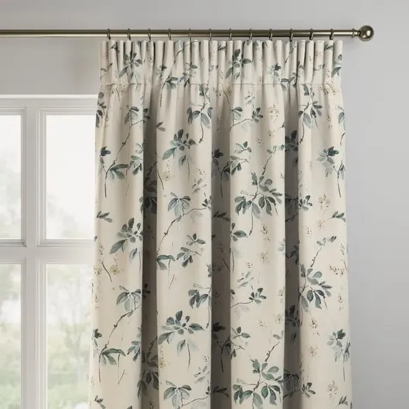 Made to Measure Curtains - Teal, Floral