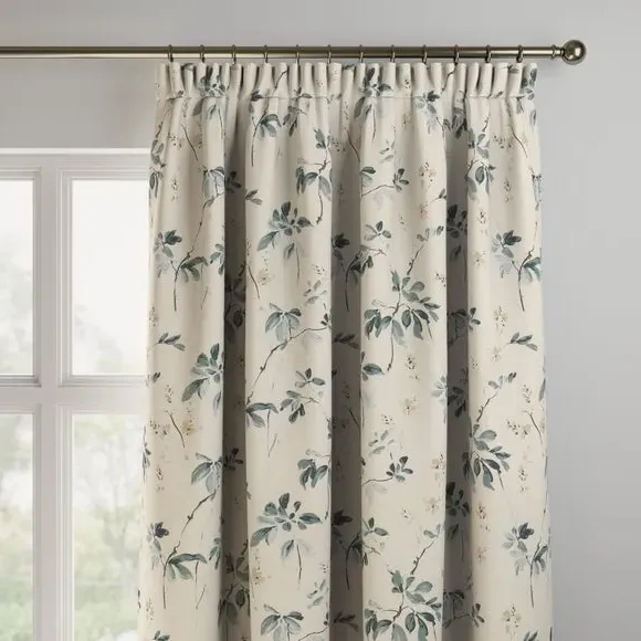 Made to Measure Curtains - Teal, Floral
