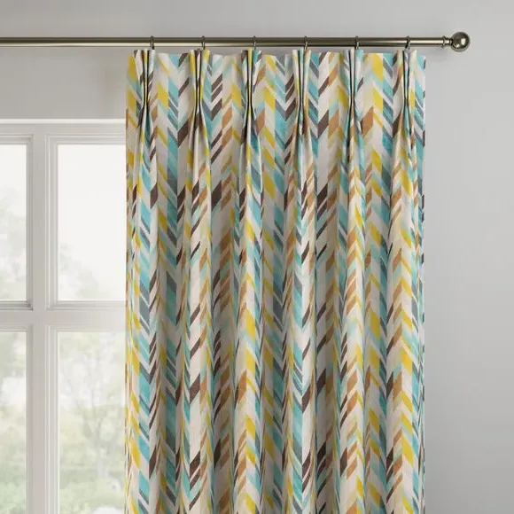 Made to Measure Curtains - Teal, Polyester