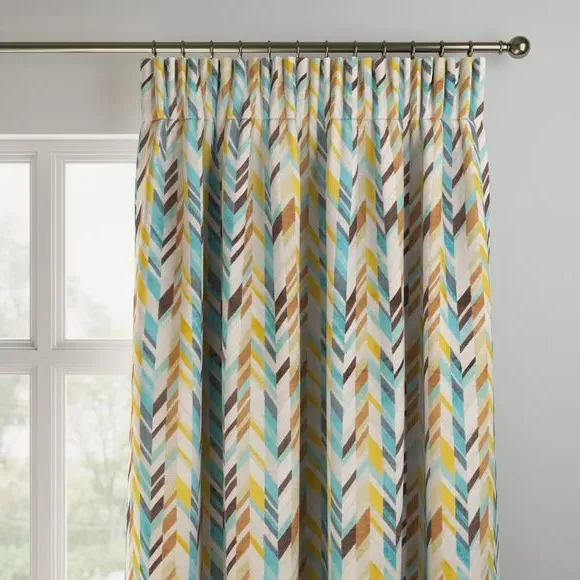 Made to Measure Curtains - Teal, Polyester