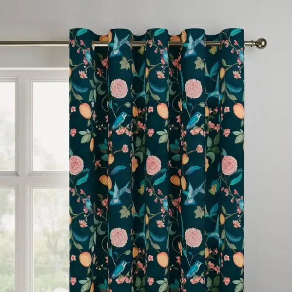 Made to Measure Curtains - Teal, Polyester