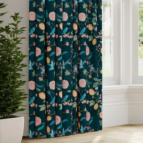 Made to Measure Curtains - Teal, Polyester image