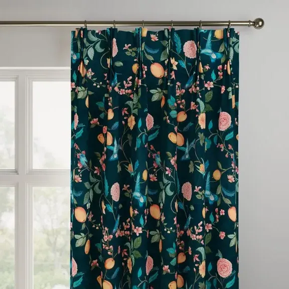 Made to Measure Curtains - Teal, Polyester