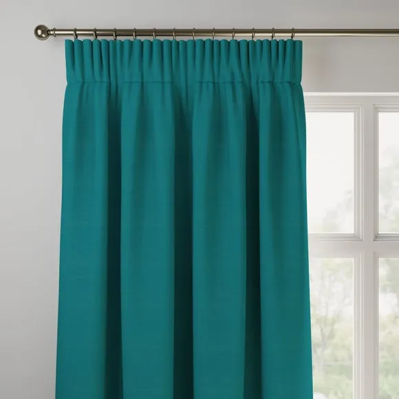 Made to Measure Curtains - Teal, Polyester