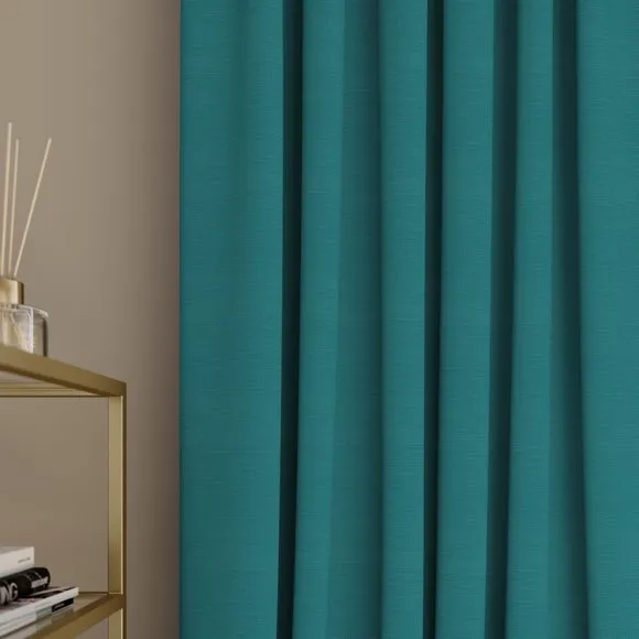 Made to Measure Curtains - Teal, Polyester