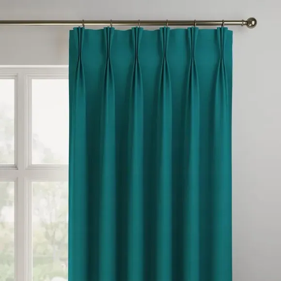 Made to Measure Curtains - Teal, Polyester