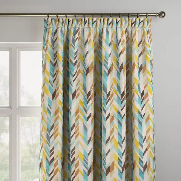 Made to Measure Curtains - Teal, Polyester