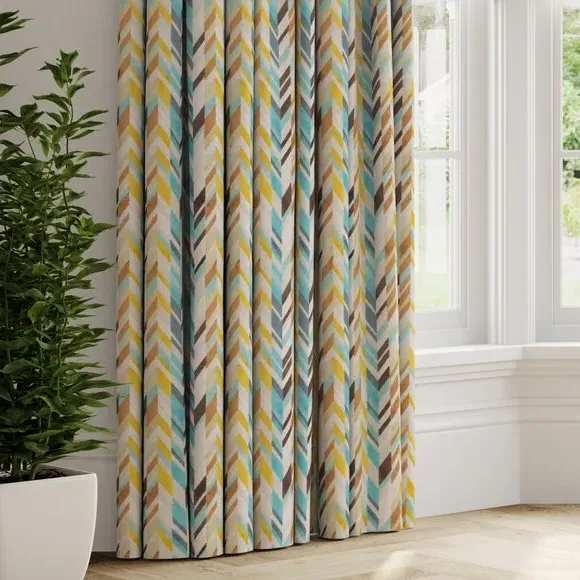 Made to Measure Curtains - Teal, Polyester image