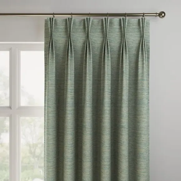 Made to Measure Curtains - Teal, Textured Fabric