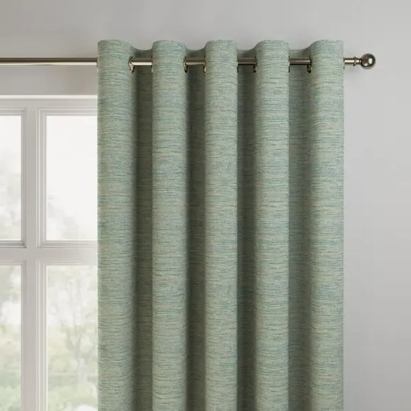 Made to Measure Curtains - Teal, Textured Fabric