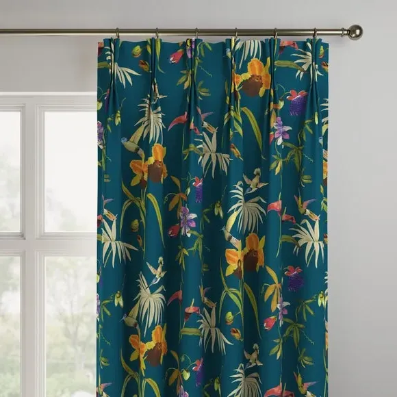 Made to Measure Curtains - Teal, Velvet