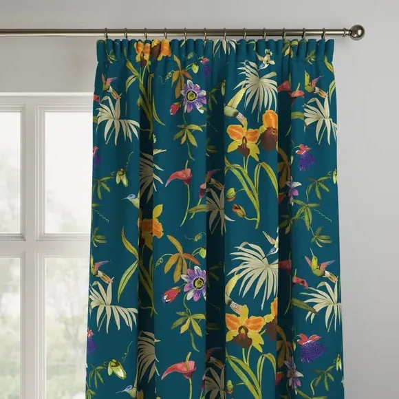 Made to Measure Curtains - Teal, Velvet