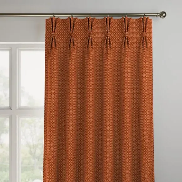 Made to Measure Curtains - Terracotta, Chenille