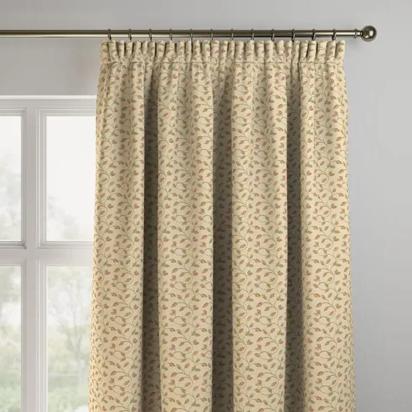 Made to Measure Curtains - Terracotta, Jacquard