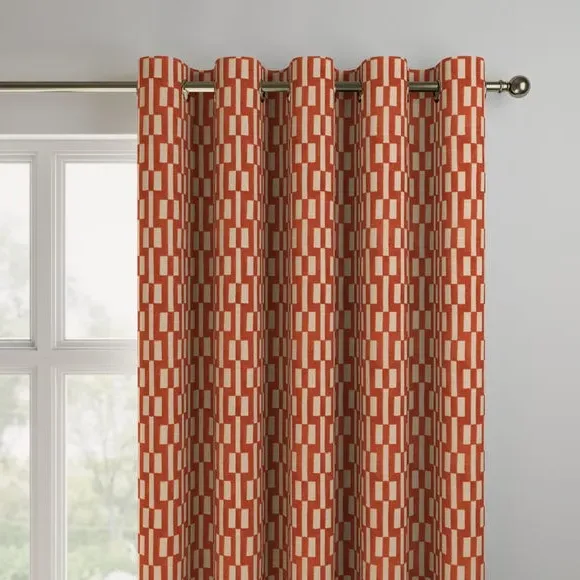 Made to Measure Curtains - Terracotta, Polyester