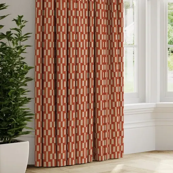 Made to Measure Curtains - Terracotta, Polyester image
