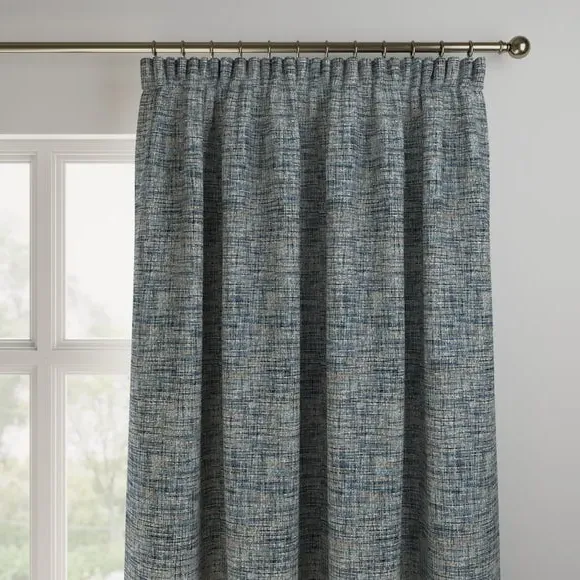 Made to Measure Curtains Textured Print - Denim