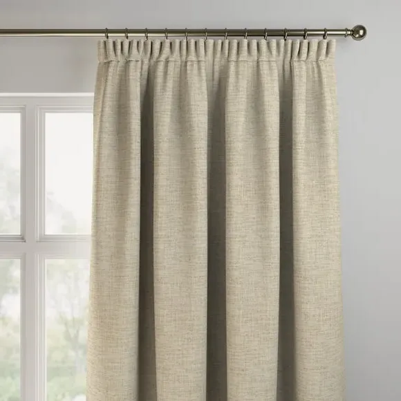 Made to Measure Curtains Textured Print - Natural