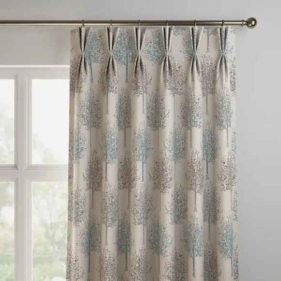 Made to Measure Curtains Tree Design - Teal