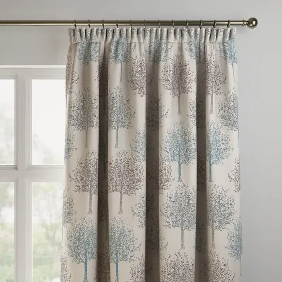 Made to Measure Curtains Tree Design - Teal