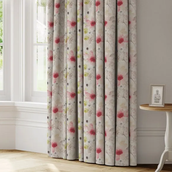 Made to Measure Curtains with Floral Design - Pink