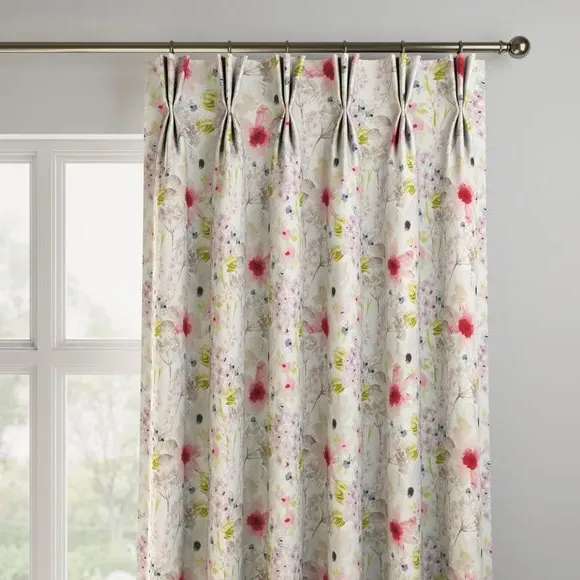 Made to Measure Curtains with Floral Design - Pink