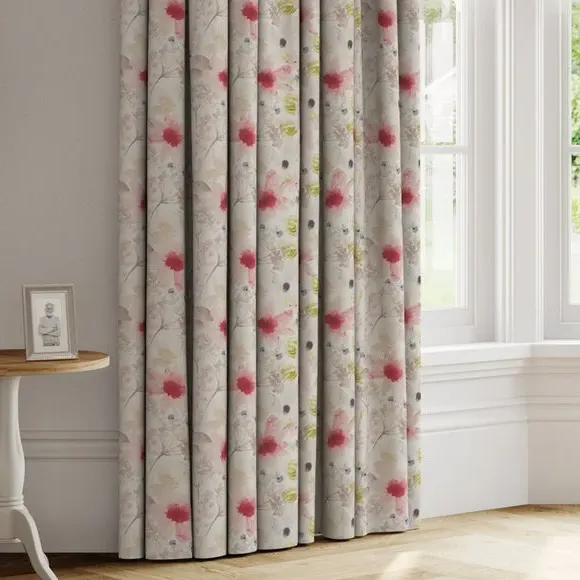 Made to Measure Curtains with Floral Design - Pink
