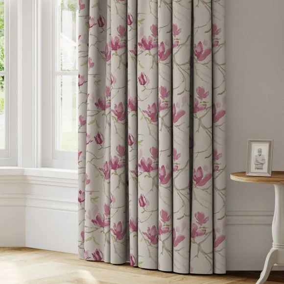 Made to Measure Curtains with Floral Print - Pink