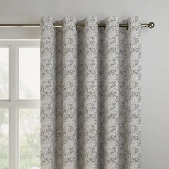 Made to Measure Curtains with Leaf Design - Dove