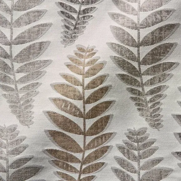Made to Measure Curtains with Leaf Design - Natural