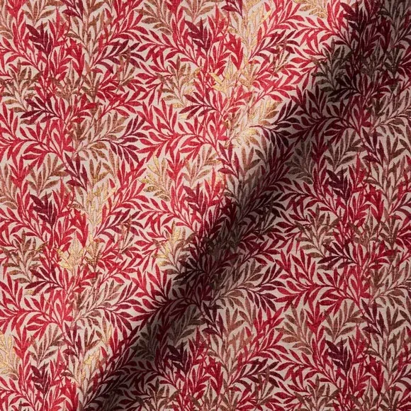 Made to Measure Curtains with Leaf Design - Rosso
