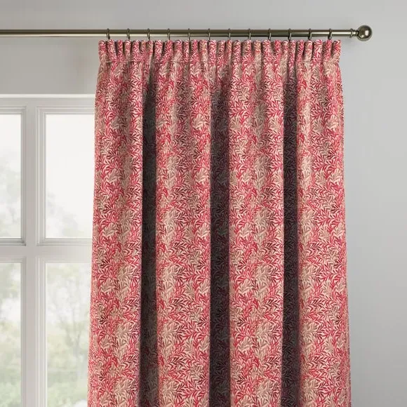 Made to Measure Curtains with Leaf Design - Rosso